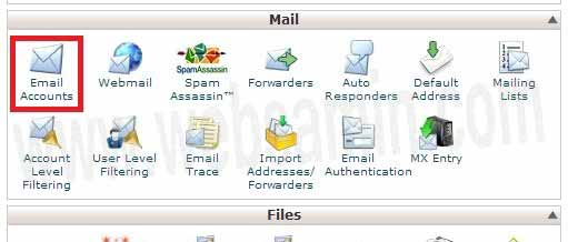 دسترس به مدیریت حساب‌های ایمیل در سی پنل