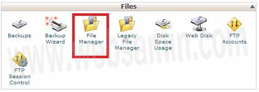 دسترسی به File Manager