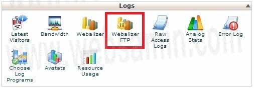 دست‌رس به ابزار Webalizer FTP